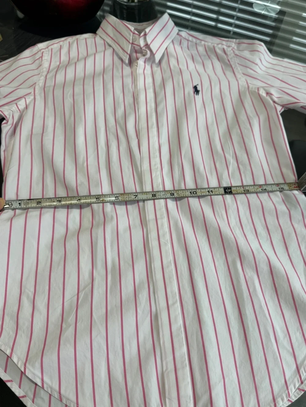 Ralph Lauren White Shirt with Pink Stripes - Picture 11 of 16